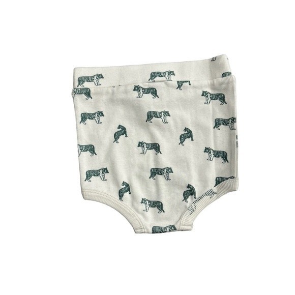 NWT Kate Quinn White Ribbed Green Tiger Print Retro Bloomer - Picture 2 of 3